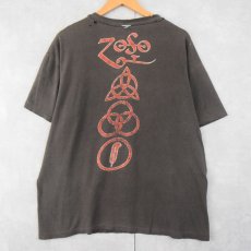 画像2: 80's Led Zeppelin USA製 ロックバンド プリントTシャツ BLACK XL (2)