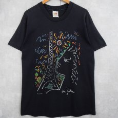 画像1: 【お客様専用ページ】Jean Cocteau アートプリントTシャツ BLACK L (1)