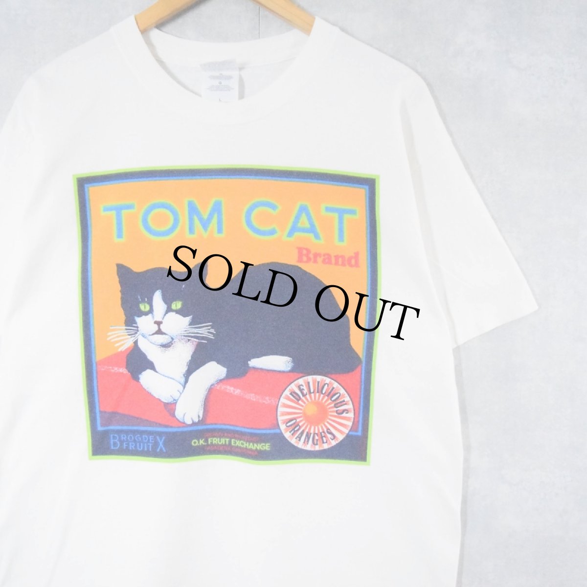 画像1: TOM CAT Brand 猫プリントTシャツ L (1)