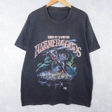 画像1: 90's Led Zeppelin USA製 "HAMMER of the GODS" ロックバンド プリントTシャツ BLACK (1)