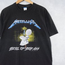 画像1: 90's METALLICA USA製 "METAL UP YOUR ASS" ロックバンドプリントTシャツ BLACK L (1)