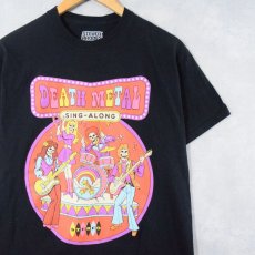 画像1: Steven Rhodes "DEATH METAL" イラストプリントTシャツ BLACK M (1)