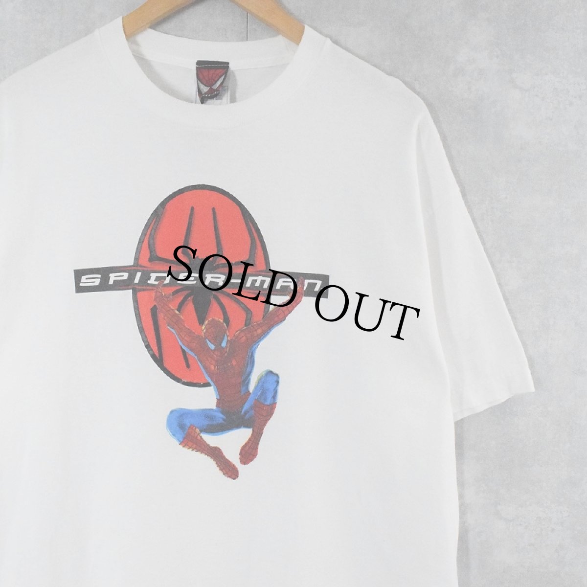 画像1: 2002 MARVEL SPIDER-MAN 映画プリントTシャツ XL (1)