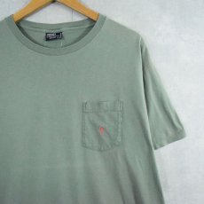 画像1: 90's POLO Ralph Lauren USA製 ロゴ刺繍 ポケットTシャツ L (1)