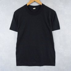 画像1: 80's SCREEN STARS USA製 無地ポケットTシャツ BLACK M (1)