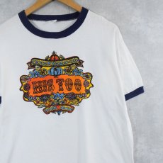 画像1: 70〜80's Sportswear "HIS TOO" プリントリンガーTシャツ L (1)