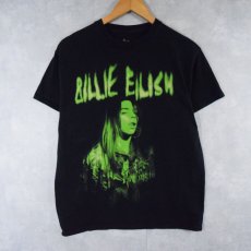 画像1: Billie Eilish ミュージシャンフォトプリントTシャツ BLACK M  (1)