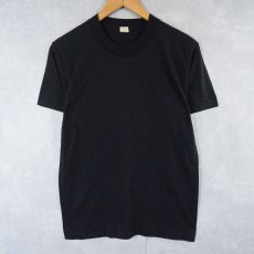 画像1: 80's SCREEN STARS USA製 無地ポケットTシャツ BLACK M (1)