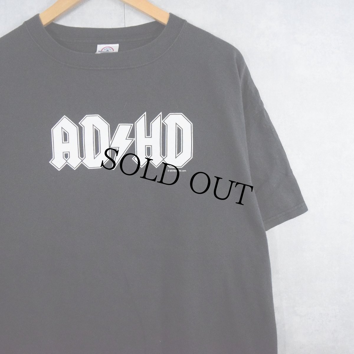 画像1: "ADHD" バンドパロディTシャツ BLACK L (1)