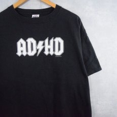 画像1: "ADHD" バンドパロディTシャツ BLACK L (1)