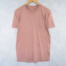 画像1: 70〜80's 無地ポケットTシャツ L (1)