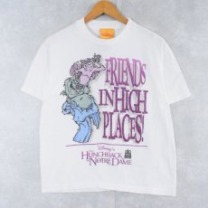 画像1: 90's Disney ノートルダムの鐘 USA製 "FRIENDS IN HIGH PLACES!" キャラクタープリントTシャツ M (1)