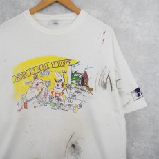 画像1: 2000's Bunny Matthews "PROUD TO CALL IT HOME" イラストプリントTシャツ XL (1)