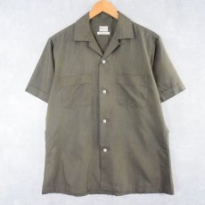 画像1: 60〜70's BRAY'S Men's Wear ポリエステル×コットンオープンカラーシャツ M (1)