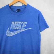 画像1: 80's NIKE 紺タグ ロゴプリントTシャツ M (1)