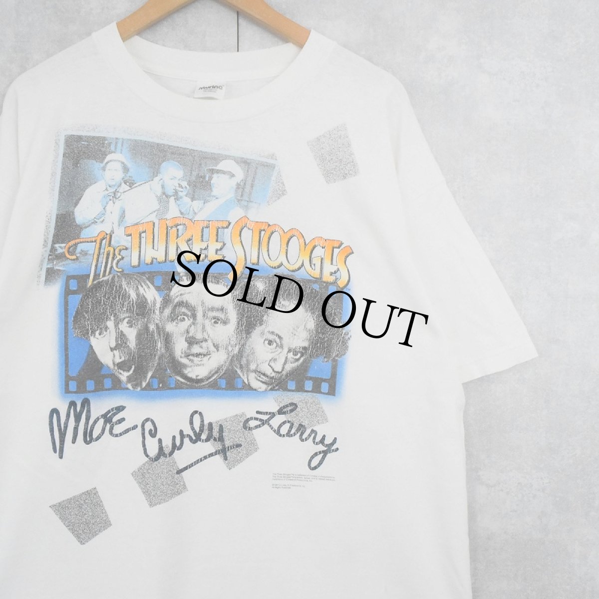 画像1: The Three Stooges コメディアンプリントTシャツ XL (1)