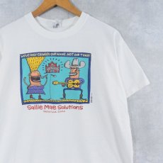 画像1: 2000's BIG HED designs "Sallie Mae Solutions" アートプリントTシャツ L (1)