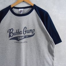 画像1: 2000's BUBBA GUMP SHRIMP レストランプリントラグランTシャツ XL (1)