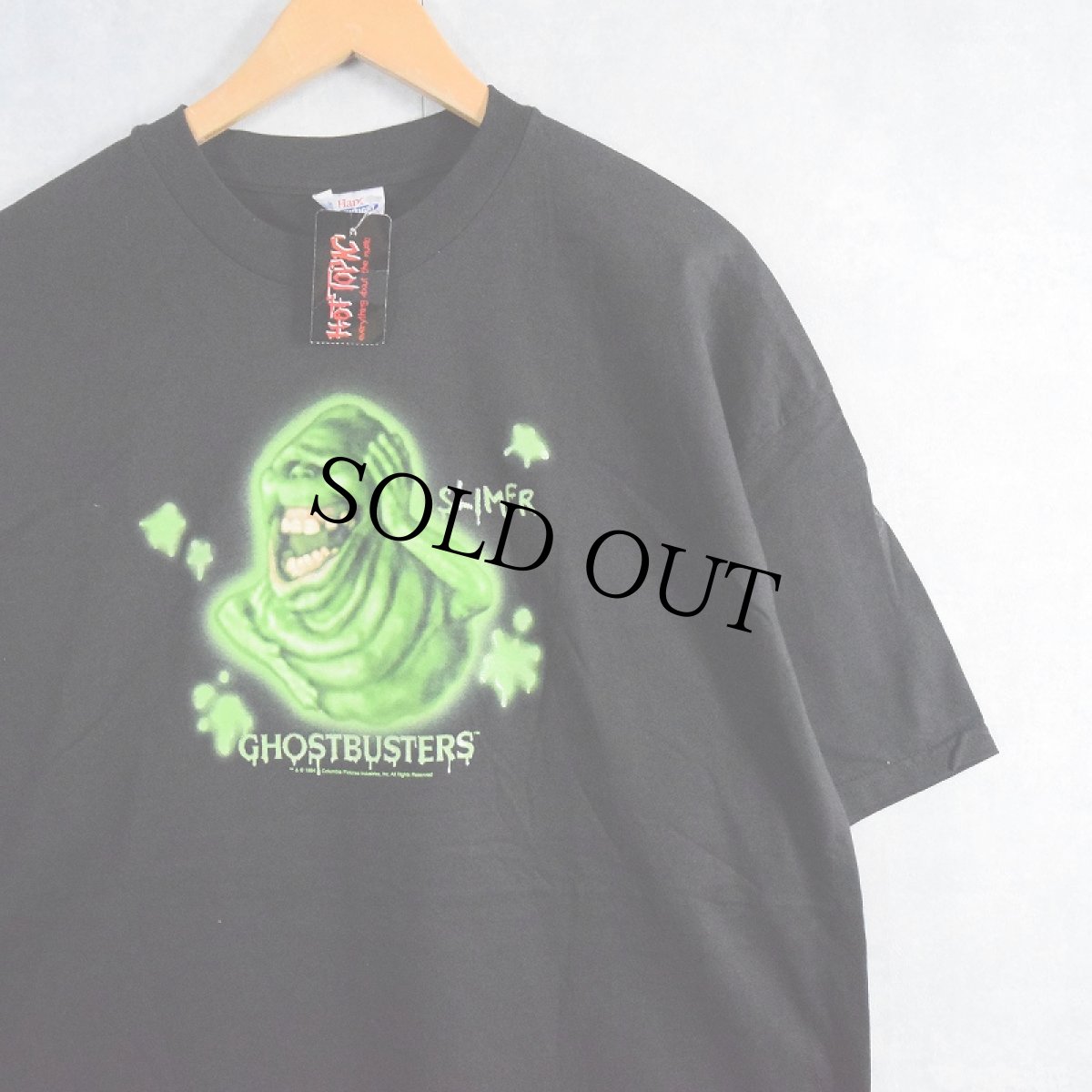 画像1: GHOSTBUSTERS "SLIMER" 映画キャラクタープリントTシャツ XL タグ付き未使用 (1)