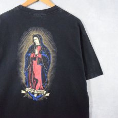 画像1: JASON JESSEE 聖母マリア "PRAY FOR ME SANTA CRUZ" プリントTシャツ BLACK (1)