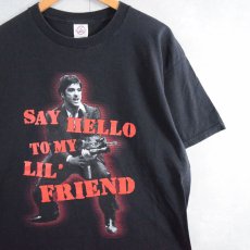 画像1: Scarface "Say hello to my lil' friend" ギャング映画プリントTシャツ L (1)