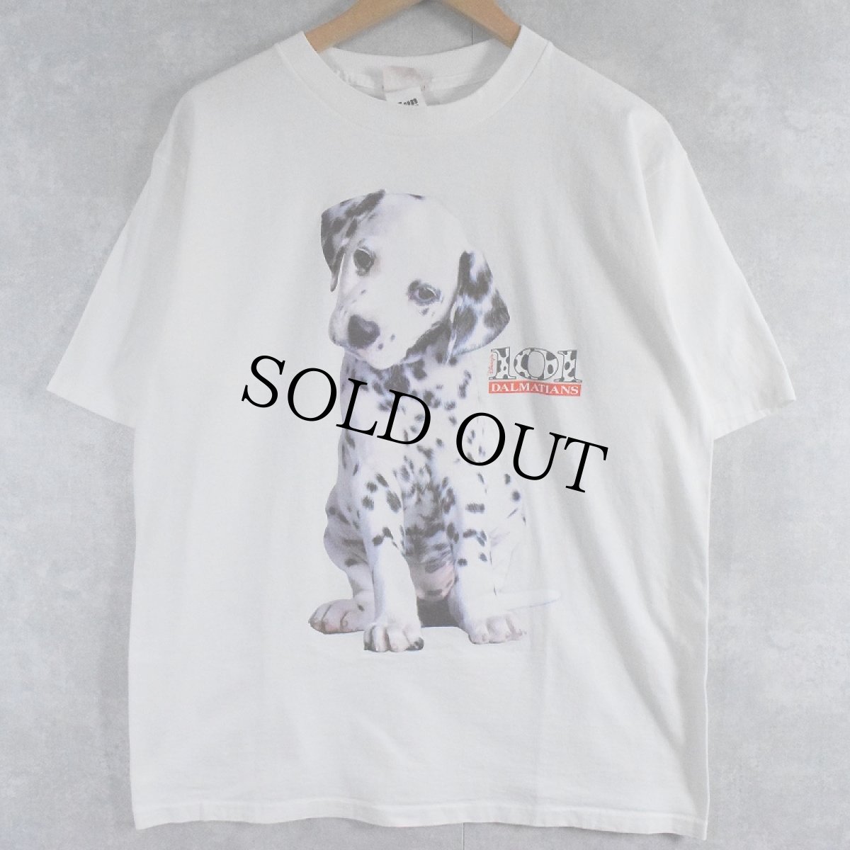 画像1: 90's Disney 101 DALMATIANS USA製 犬フォトプリントTシャツ L (1)