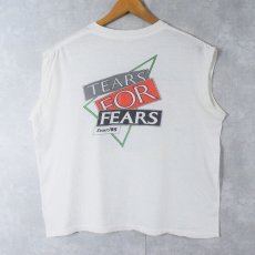 画像2: 80's TEARS FOR FEARS バンドツアープリント ノースリーブTシャツ (2)