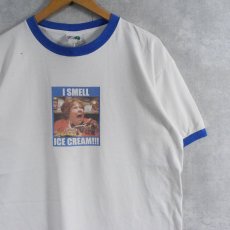 画像1: THE GOONIES "I SMELL ICE CREAM!!!" アドベンチャー映画プリントリンガーTシャツ  (1)