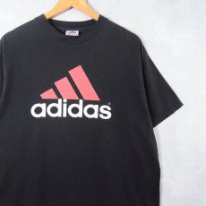 画像1: adidas ロゴプリントTシャツ BLACK M (1)