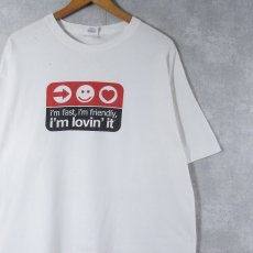 画像1: McDonald's "I'm fast, I'm friendly, I'm lovin' it" 企業プリントTシャツ XL (1)