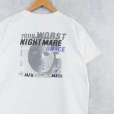 画像1: 90's THE MAN BEHIND THE MASK USA製 "YOUR WORST NIGHTMARE ON ICE" 映画パロディTシャツ M (1)