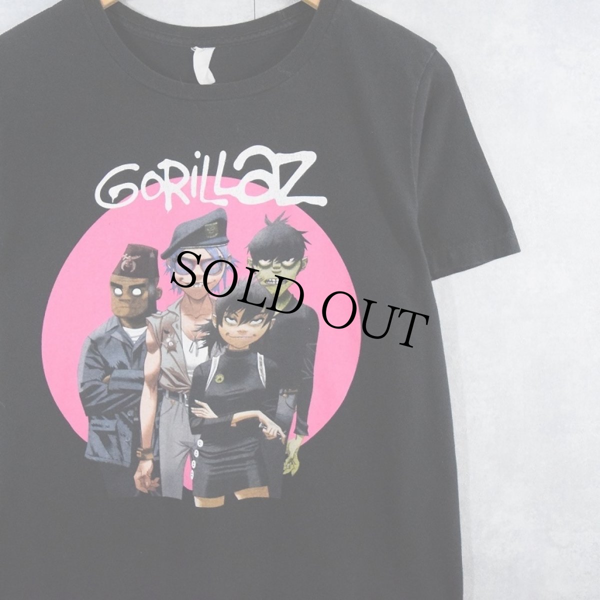 画像1: GORILLAZ ロックバンドTシャツ BLACK  (1)