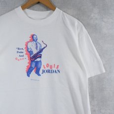 画像1: 90's LOUIS JORDAN サクソフォーン奏者 プリントTシャツ (1)