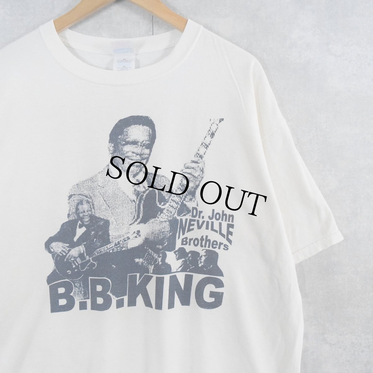 画像1: 2006 B.B.KING ブルースミュージシャン プリントTシャツ XL (1)