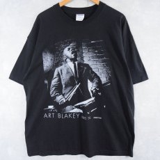 画像1: 90's ART BLAKEY ジャズドラマー プリントTシャツBLACK XL (1)