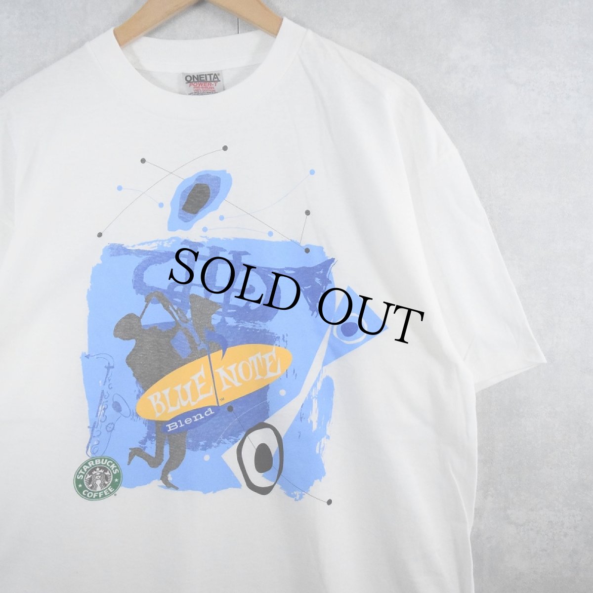 画像1: 【お客様専用ページ】Starbucks Coffee BLUE NOTE BLEND プリントTシャツ XL (1)