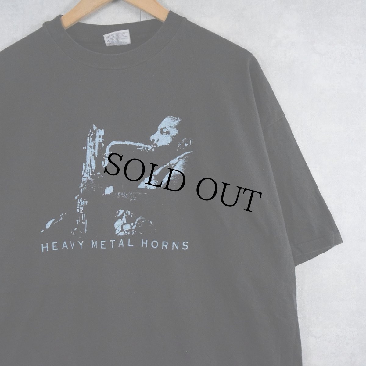 画像1: 90's HEAVY METAL HORNS USA製 スーパー・ファンクバンド プリントTシャツ BLACK XXL (1)