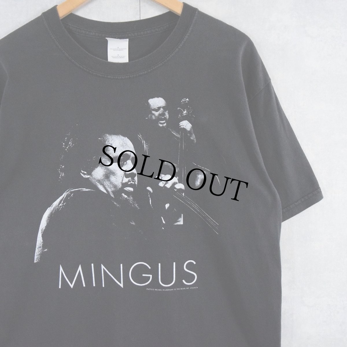 画像1: 90's MINGUS ベーシスト プリントTシャツ BLACK L (1)