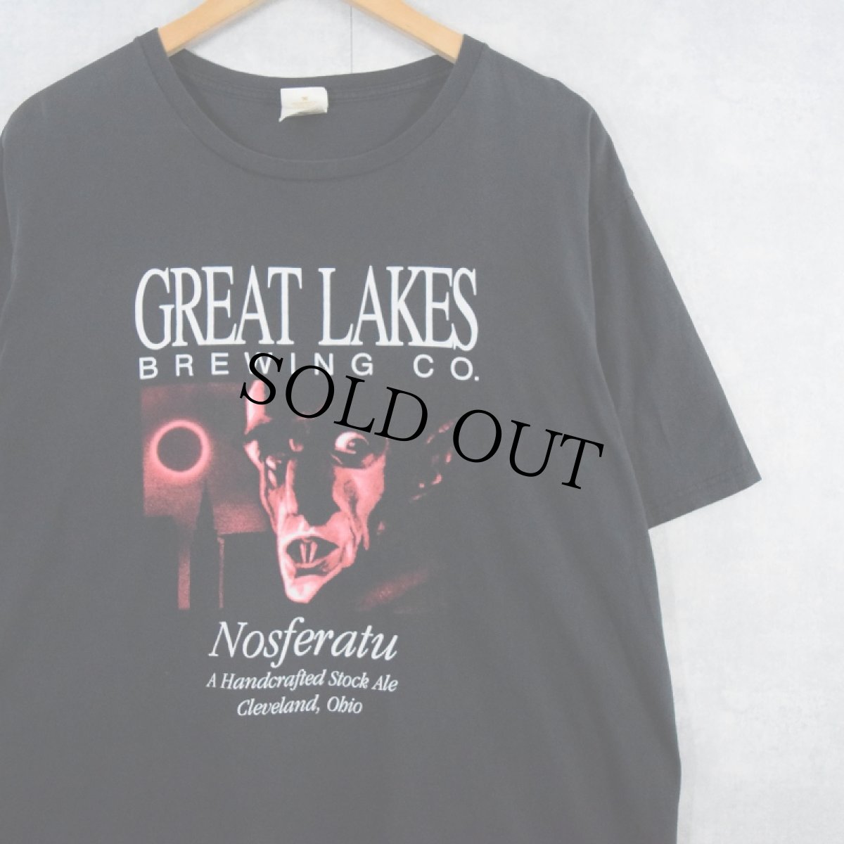 画像1: Great Lakes Brewing Co. "Nosferatu" ビールプリントTシャツ XL (1)