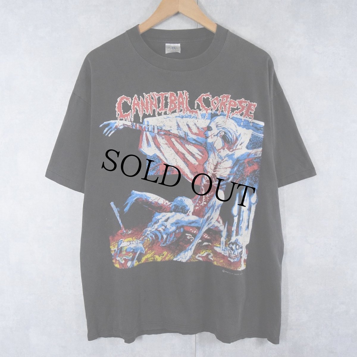 画像1: 90's CARNIBAL CORPSE USA製 デスメタル・バンド プリントTシャツ BLACK XL (1)