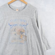 画像1: 80's "SUPER BOWL REDSKING" NFLチームプリント フットボールTシャツ XL (1)