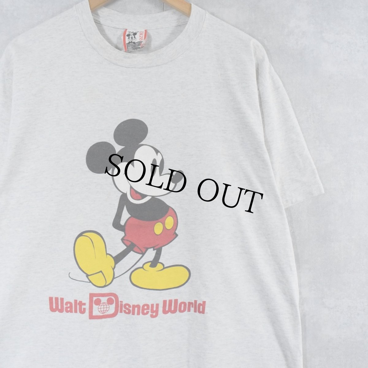 画像1: 90's Disney USA製 MICKEY MOUSE "Walt Disney World" キャラクタープリントTシャツ XL (1)