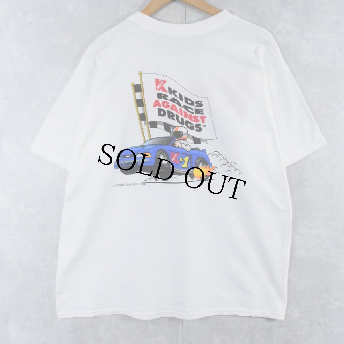 画像1: 90's Kmart "KKIDS RACE AGAINST DRUGS" 企業ロゴプリントTシャツ XL (1)