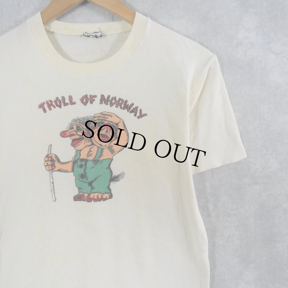 画像1: 70〜80's "TROLL OF NORWAY" 染み込みプリントTシャツ  (1)