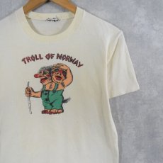 画像1: 70〜80's "TROLL OF NORWAY" 染み込みプリントTシャツ  (1)