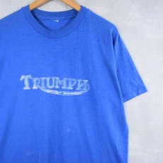 画像1: 80's "TRIUMPH" モーターサイクル ロゴプリントTシャツ (1)