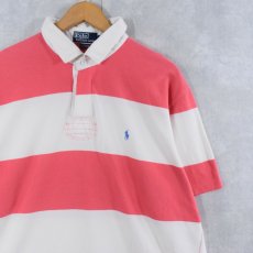 画像1: POLO Ralph Lauren ボーダー柄 ラガーシャツ XL (1)