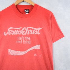 画像1: 80's USA製 "Jesus Christ" ジーザスパロディTシャツ M (1)