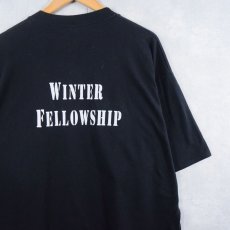 画像2: 90's USA製 "WINTER FELLOWSHIP" バーコードプリントTシャツ XXL (2)