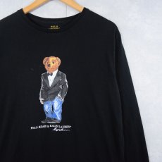 画像1: POLO Ralph Lauren ポロベアプリントロンT BLACK M (1)